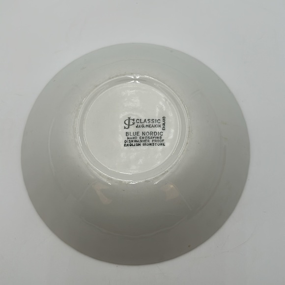 J&G Meakin Blue Nordic | Blue Onion Coupe Vegetable/Pasta Bowl - Picture 6 of 16